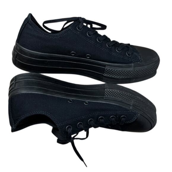 CONVERSE Solid Black Chuck Taylor All Star Lift Sneaker SZ 8 - Picture 6 of 10